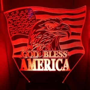 God Bless America light MADE IN THE USA